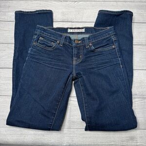 J Brand Women's Jeans Cigarette Leg Low Rise Stretch Ink Dark Denim Size 25‎